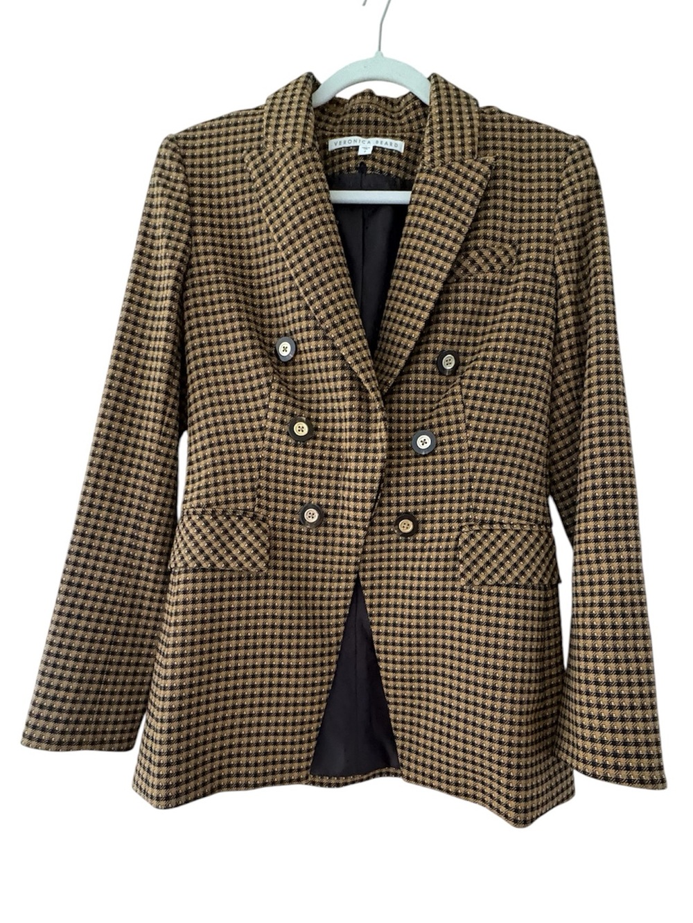 Veronica Beard Dickey Plaid Double-Breasted Fortuna Blazer Jacket - Picture 6 of 9